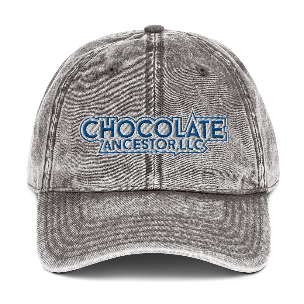 Electric Chocolate Ancestor Logo Vintage Cotton Twill Cap - Chocolate Ancestor