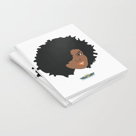 Plush Afro Diva Notebook - Chocolate Ancestor