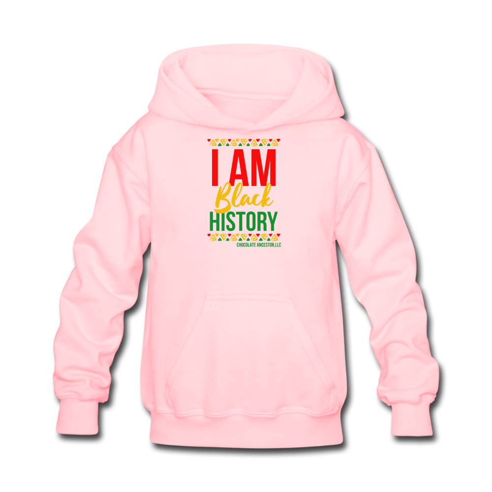 I Am Black History Kids' Hoodie - pink
