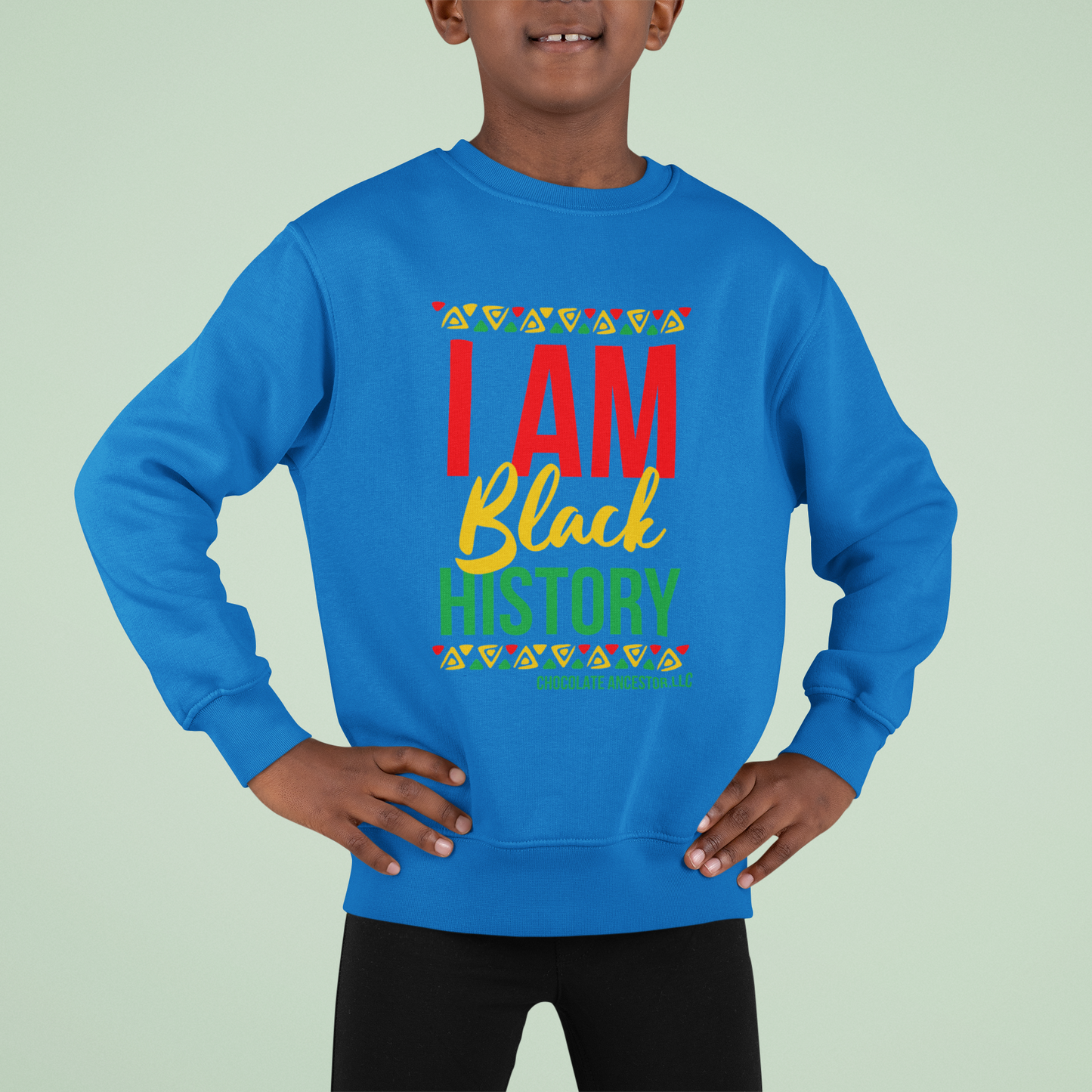 I Am Black History Kids' Crewneck Sweatshirt