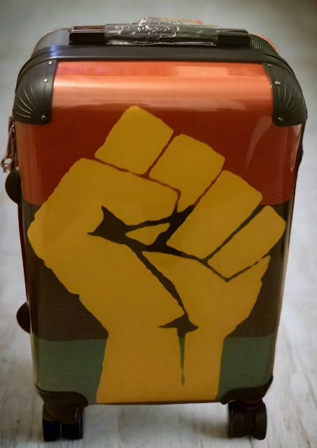 Pan African RBG Fist Emblem Carry-On Size Suitcase