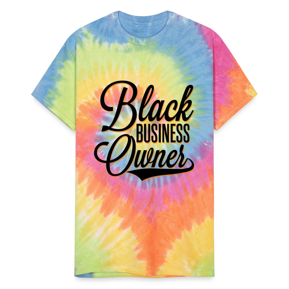 Black Business Owner Unisex Tie Dye T-Shirt - rainbow