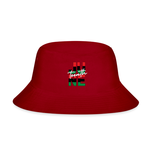 Juneteenth RBG Squared Bucket Hat - red