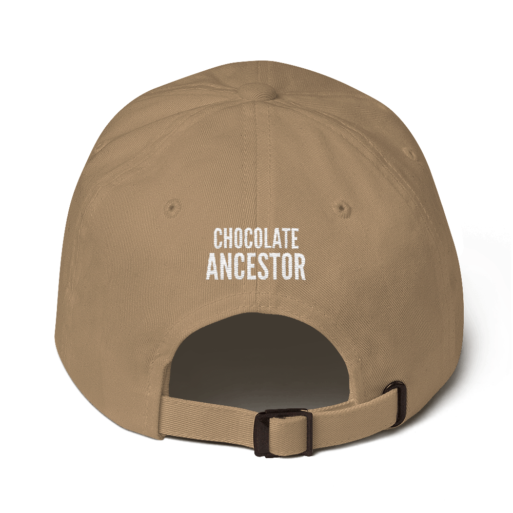 Adinkra Dwennimmen Ram's Horns Strength Symbol Dad hat - Chocolate Ancestor