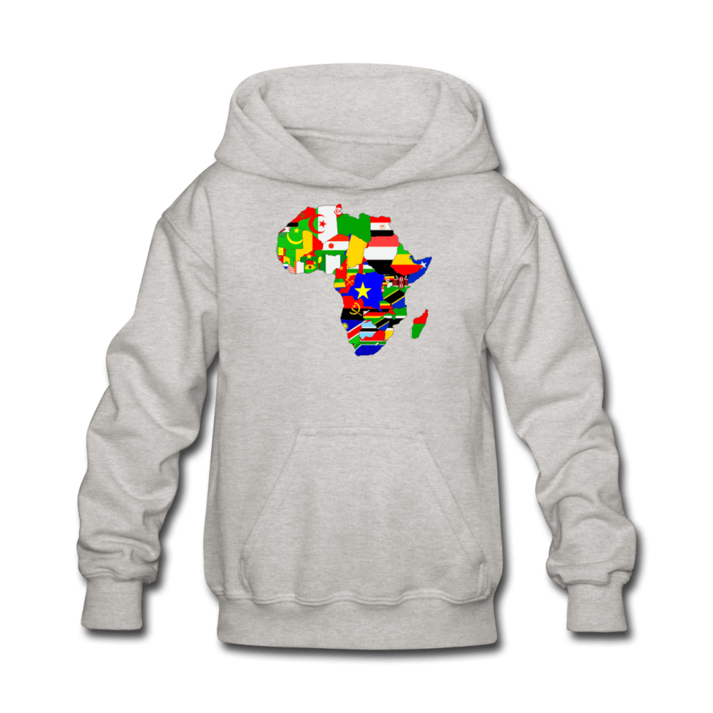 African Flags Kids' Hoodie - Chocolate Ancestor