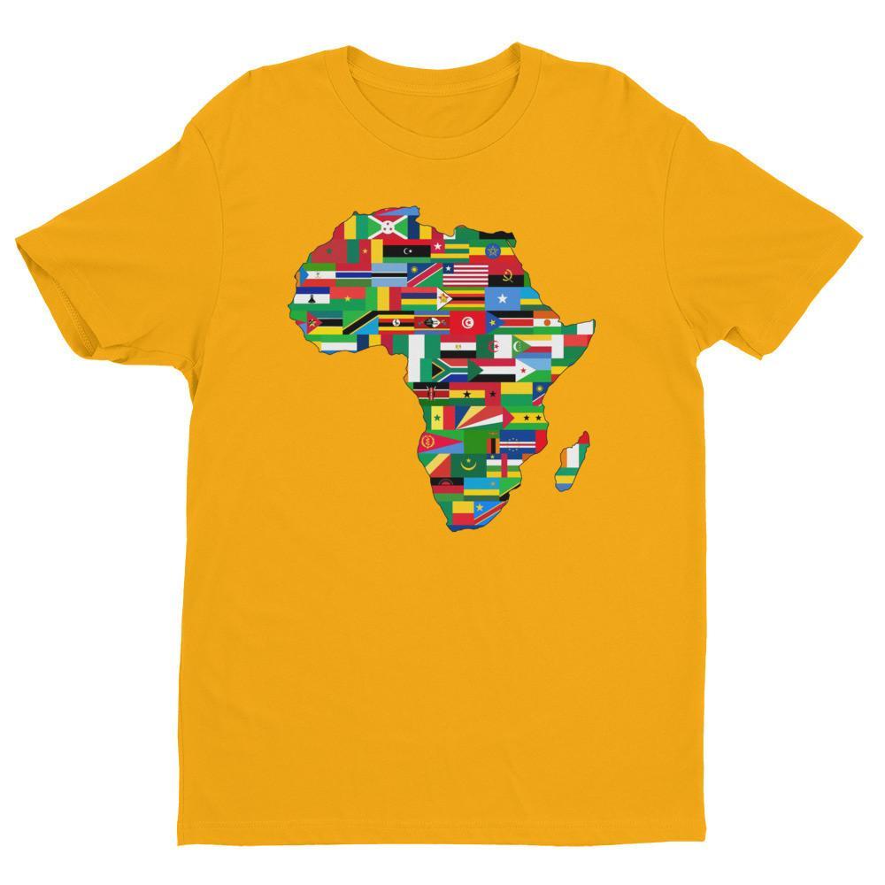 African Flags Short sleeve fitted unisex t-shirt - Chocolate Ancestor