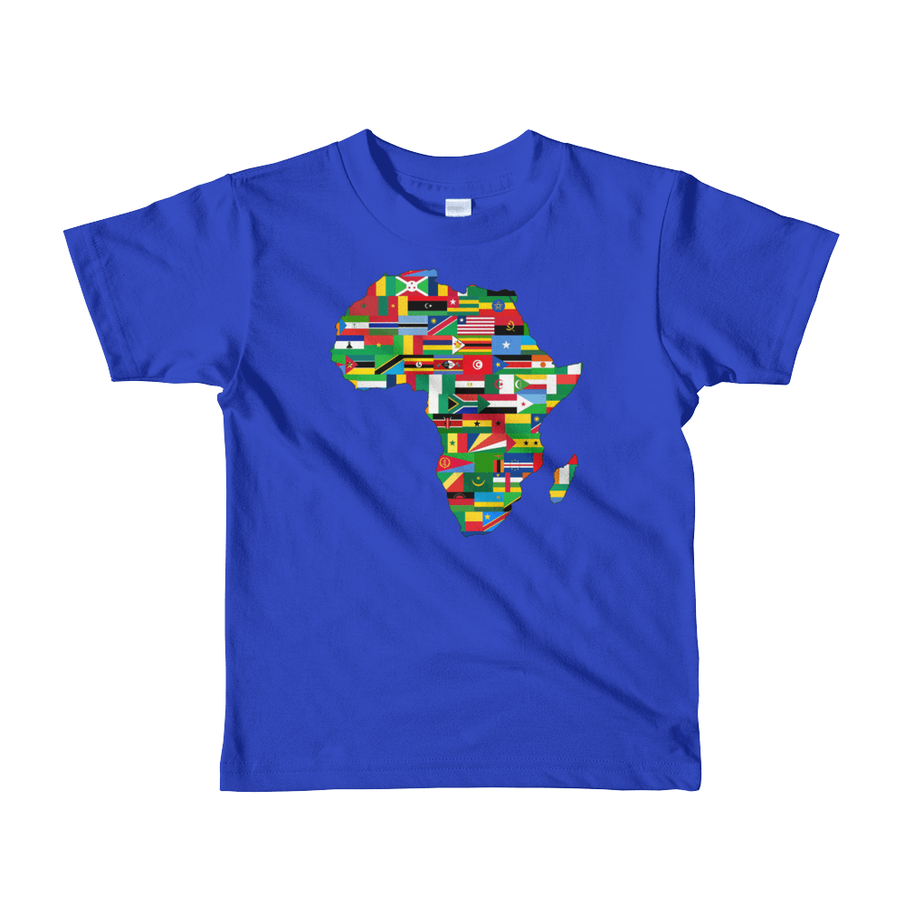 African Flags Short sleeve kids t-shirt - Chocolate Ancestor