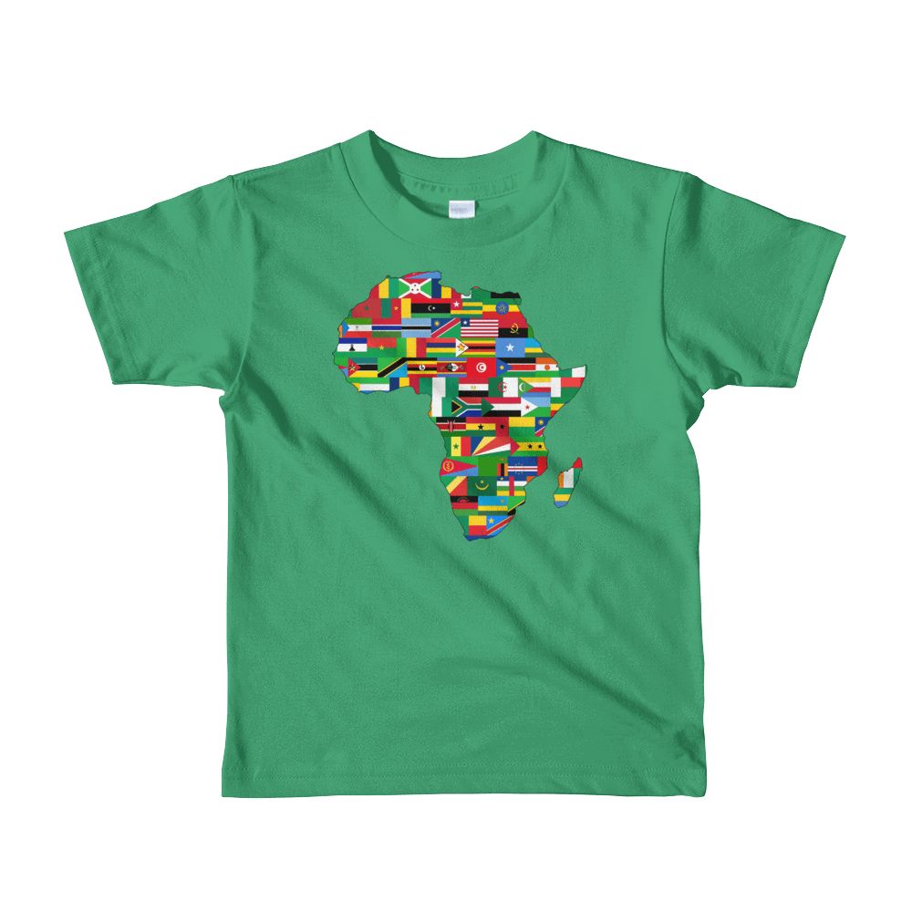 African Flags Short sleeve kids t-shirt - Chocolate Ancestor