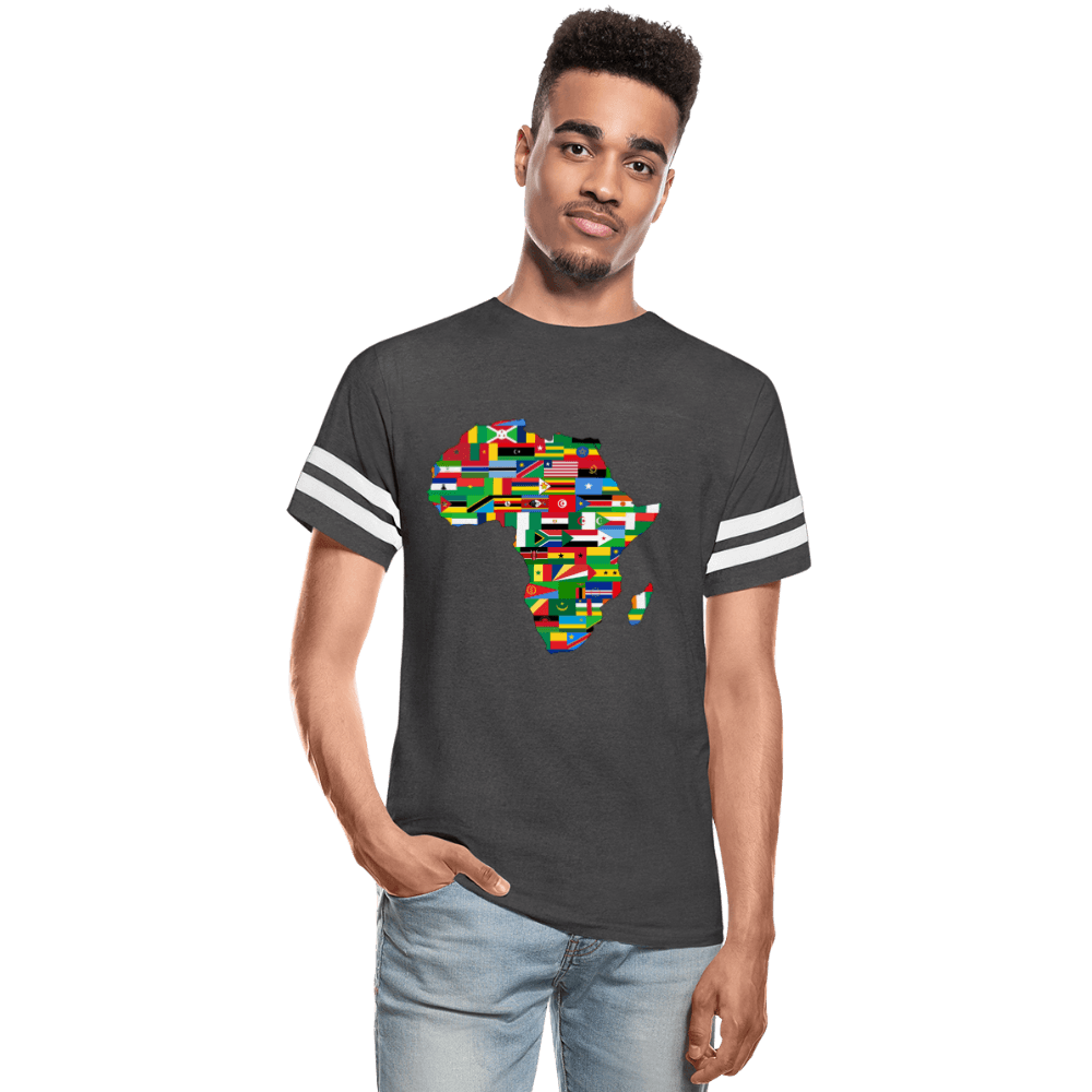 African Flags Unisex Vintage Sport T-Shirt - Chocolate Ancestor