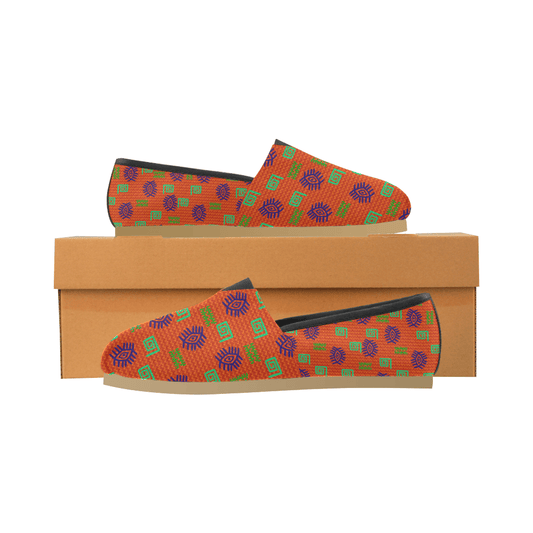 African Symbols Casual Canvas Women's Shoes - Chocolate Ancestor
