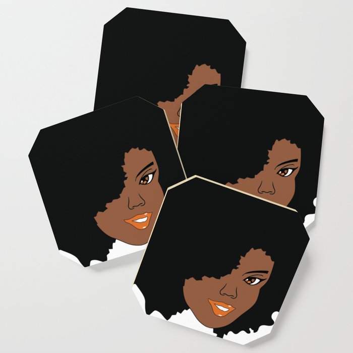 Plush Afro Diva Bespoke Coasters