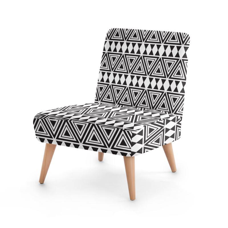 Afrocentric Geo Bespoke Occasional Chair - Chocolate Ancestor
