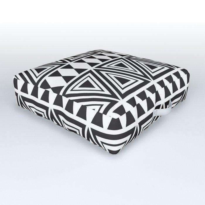 Afrocentric Geo Bespoke Outdoor Floor Cushions - Chocolate Ancestor