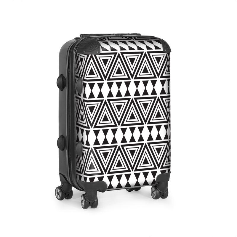 Afrocentric Geo Bespoke Suitcase - Chocolate Ancestor