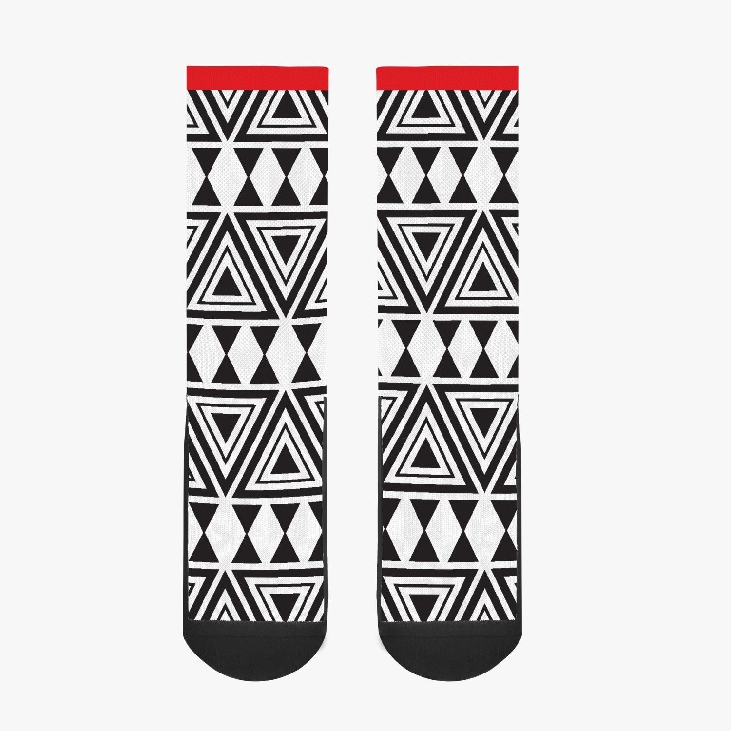 Afrocentric Geo Reinforced Sports Socks - Chocolate Ancestor
