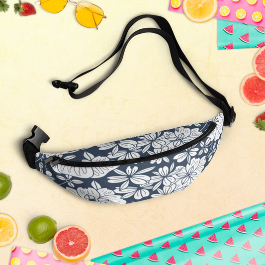 Floral Navy Fanny Pack