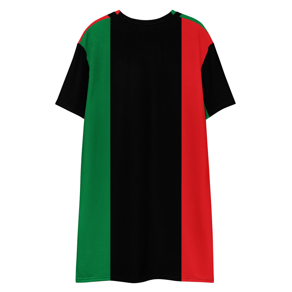 Pan African RBG Flag All Over T-shirt dress