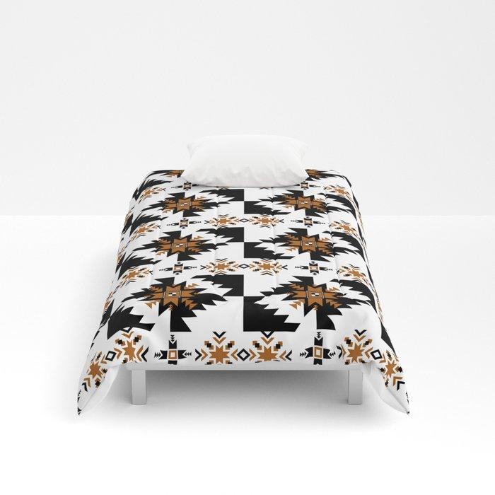 Aztec Golden Tribal Bespoke Comforters - Chocolate Ancestor