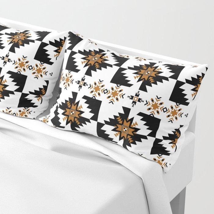 Aztec Golden Tribal Bespoke Pillow Shams - Chocolate Ancestor