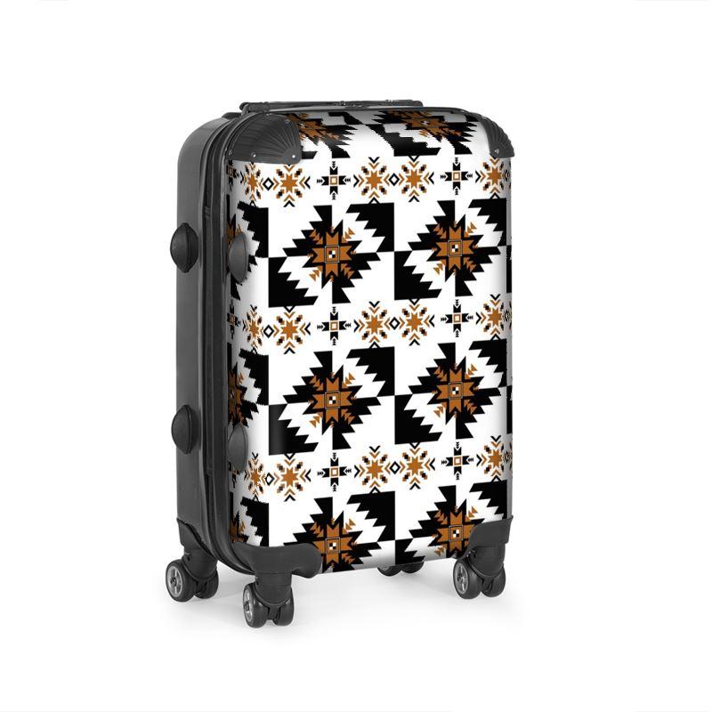 Aztec Golden Tribal Bespoke Suitcase - Chocolate Ancestor