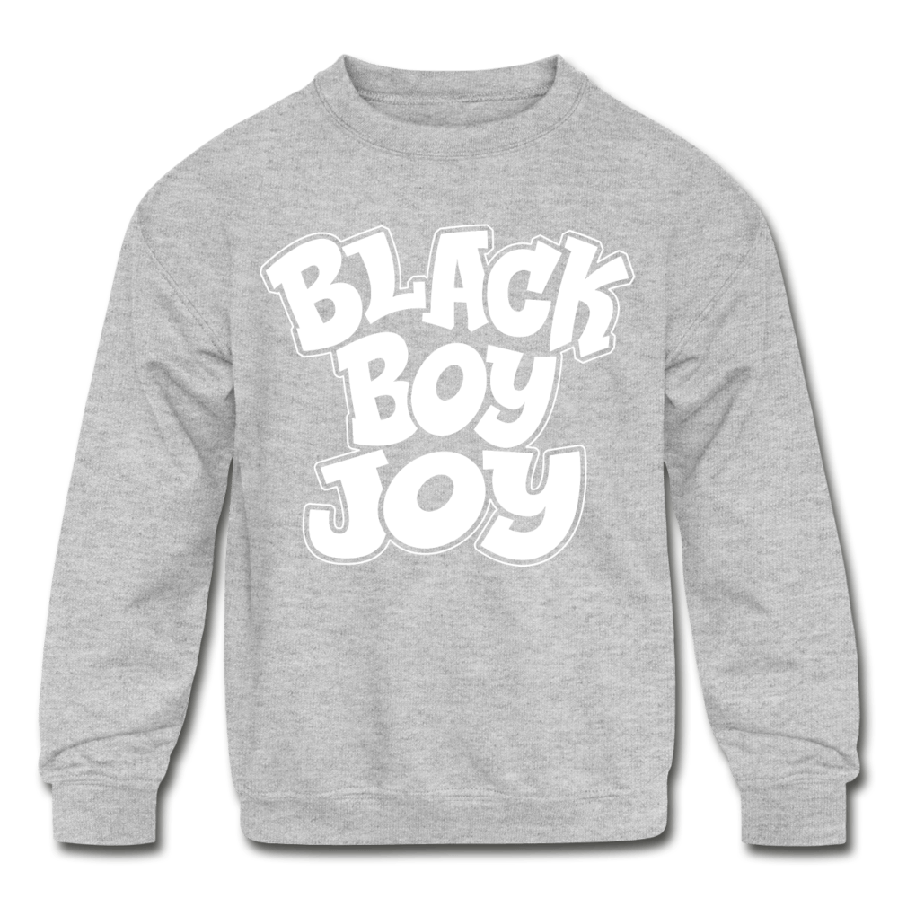 Black Boy Joy Kids' Crewneck Sweatshirt - Chocolate Ancestor