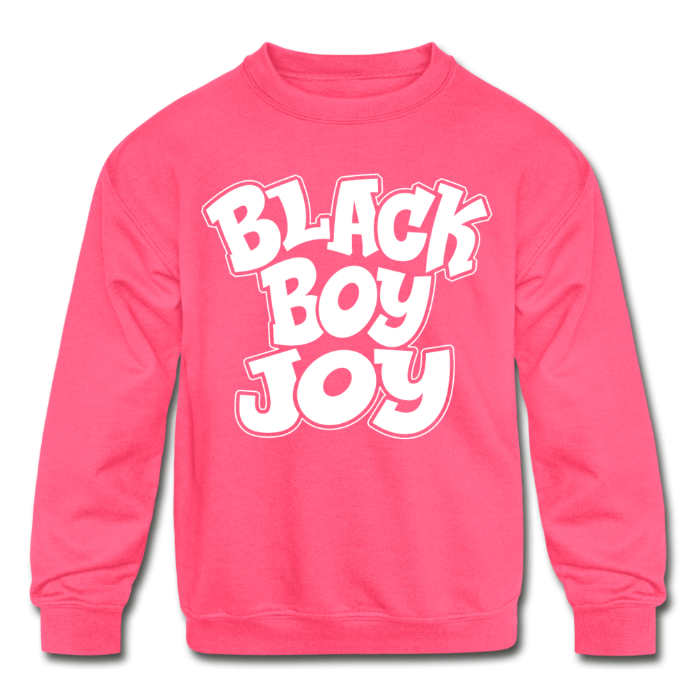 Black Boy Joy Kids' Crewneck Sweatshirt - Chocolate Ancestor