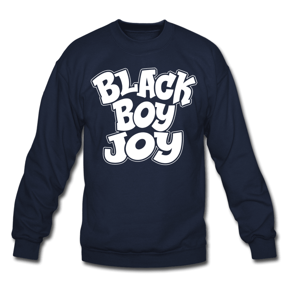 Black Boy Joy Men's Crewneck Sweatshirt (Style 2) - Chocolate Ancestor