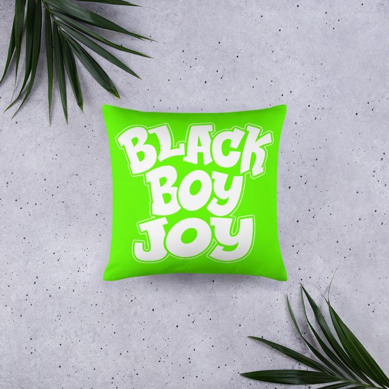 Black Boy Joy Square Pillow - Chocolate Ancestor