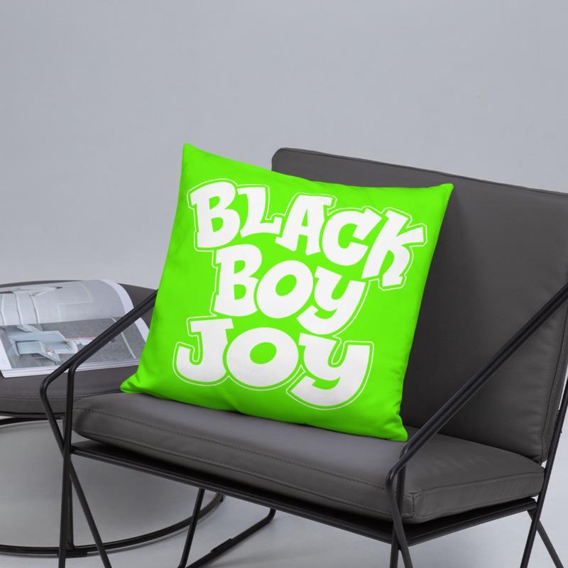 Black Boy Joy Square Pillow - Chocolate Ancestor