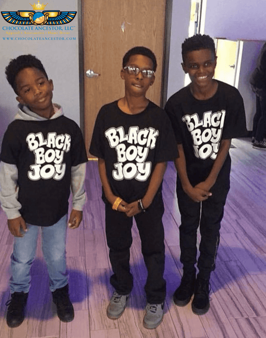 Black Boy Joy Youth Short Sleeve T-Shirt - Chocolate Ancestor