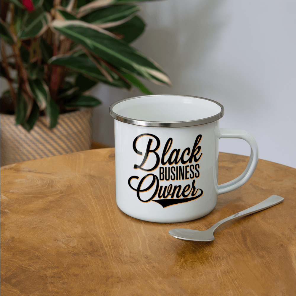 Black Business Owner Camper Mug - Chocolate Ancestor