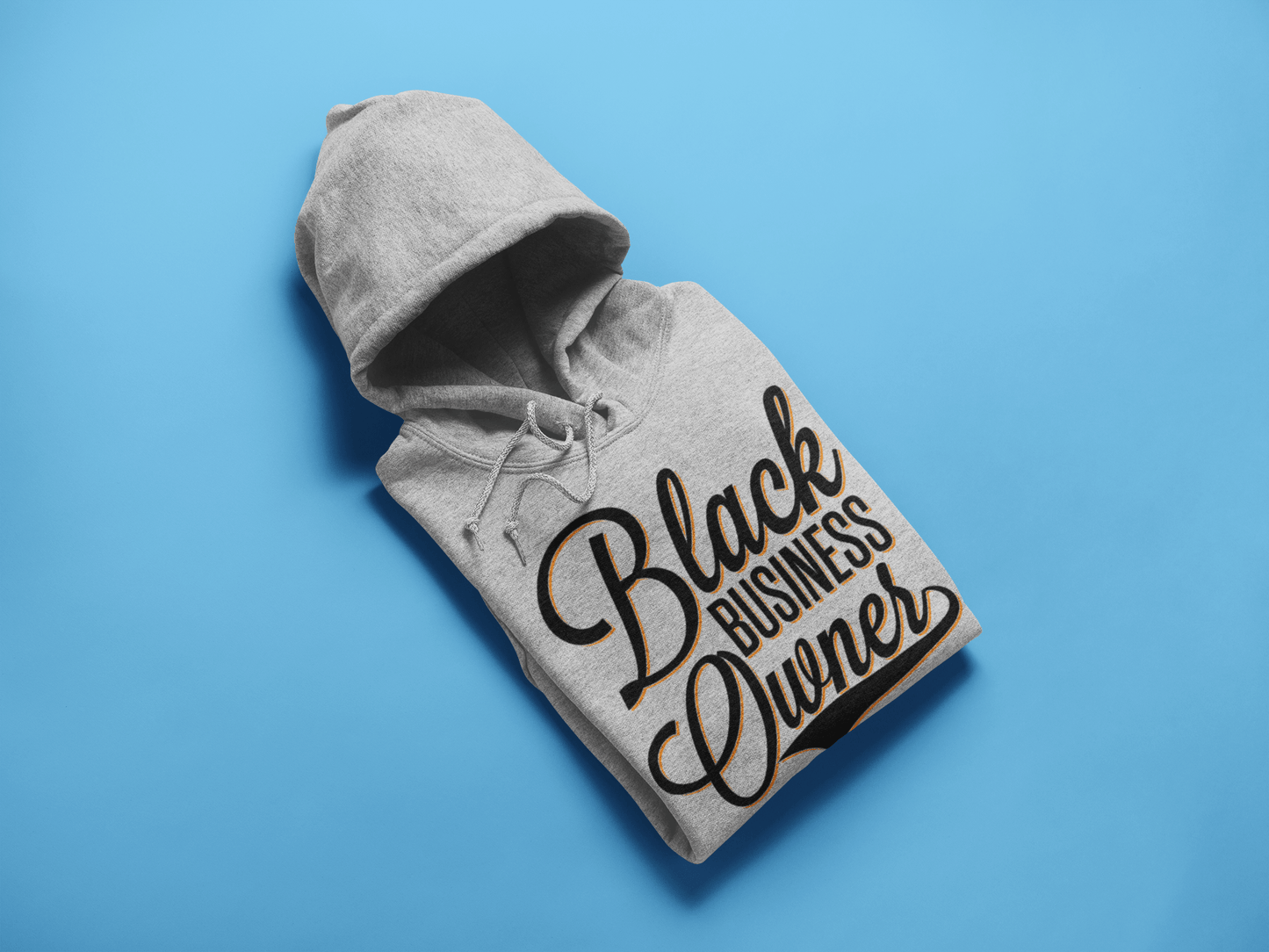 Black Business Owner Cursive (Black) Unisex Hooded Sweatshirt - Chocolate Ancestor