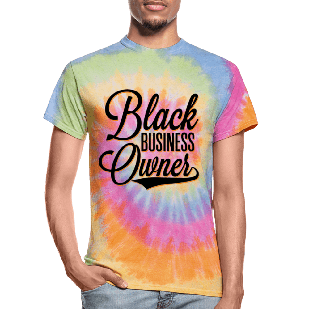 Black Business Owner Unisex Tie Dye T-Shirt - Chocolate Ancestor