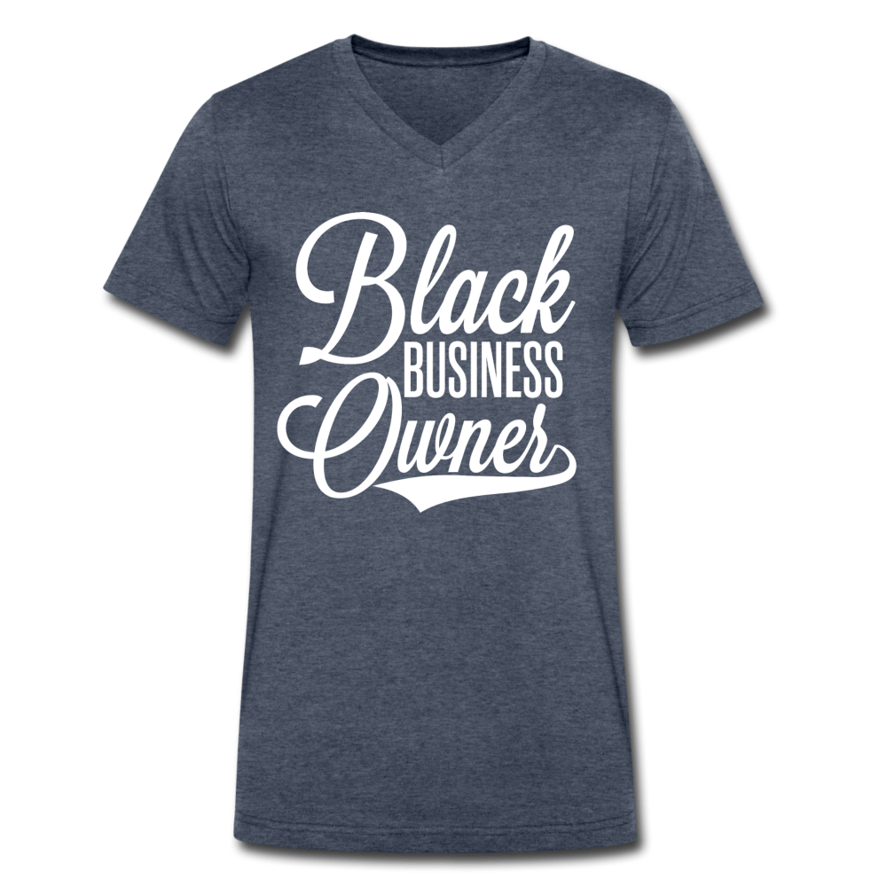 Black Business Owner V-Neck Unisex T-Shirt (Style 2) - Chocolate Ancestor