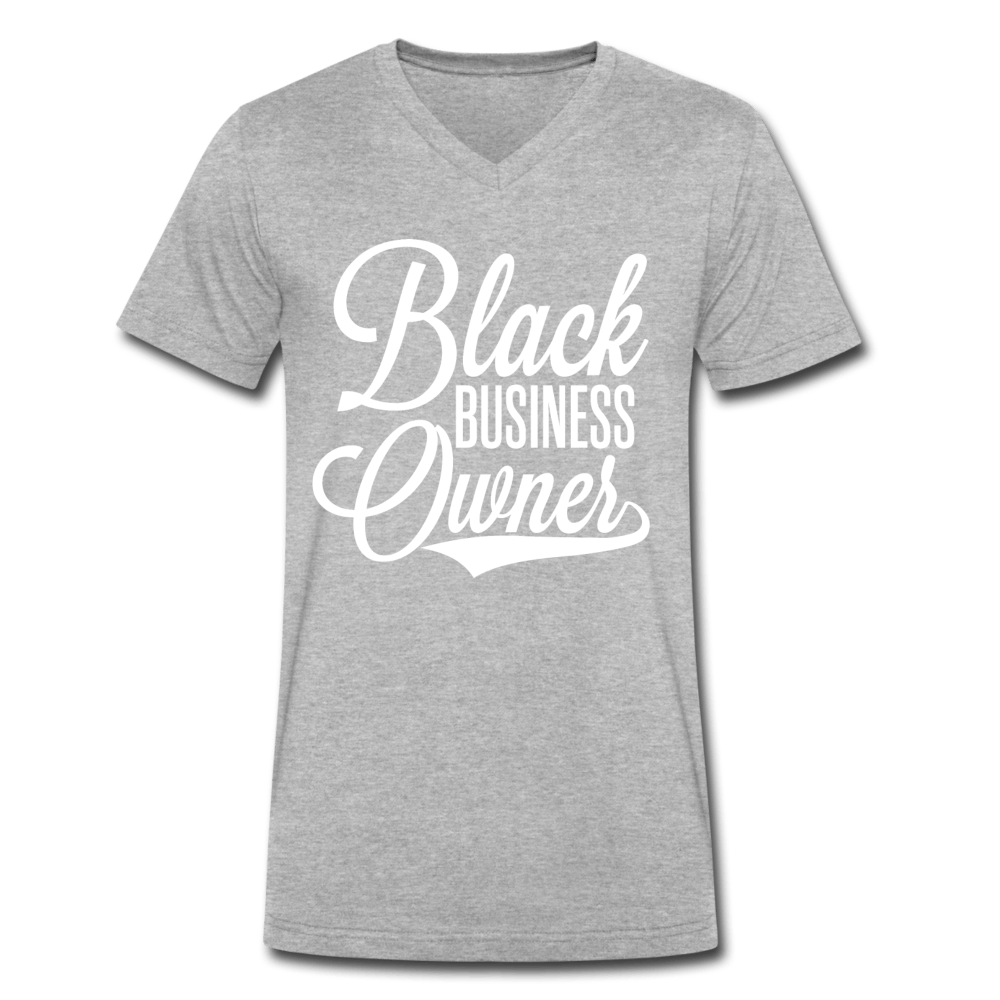 Black Business Owner V-Neck Unisex T-Shirt (Style 2) - Chocolate Ancestor