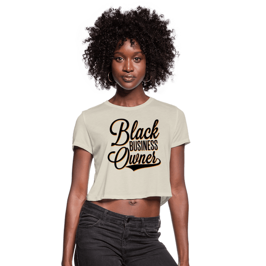 Black Business Owner Women's Crop Top (Style 2) - Chocolate Ancestor