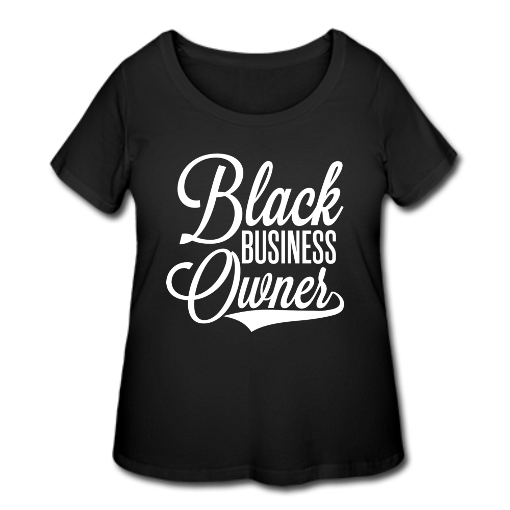 Black Business Owner Women’s Curvy T-Shirt - Chocolate Ancestor