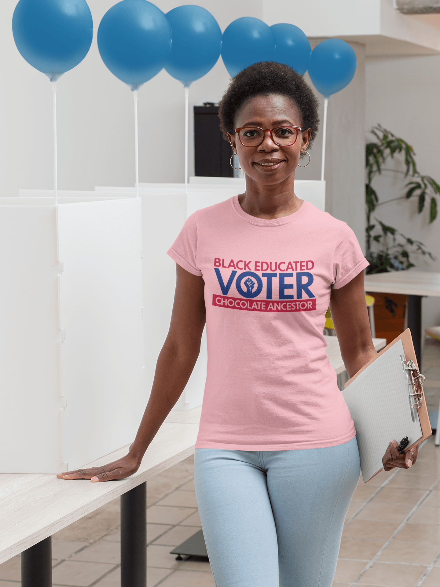 Black Educated Voter Short-Sleeve Unisex T-Shirt - Chocolate Ancestor