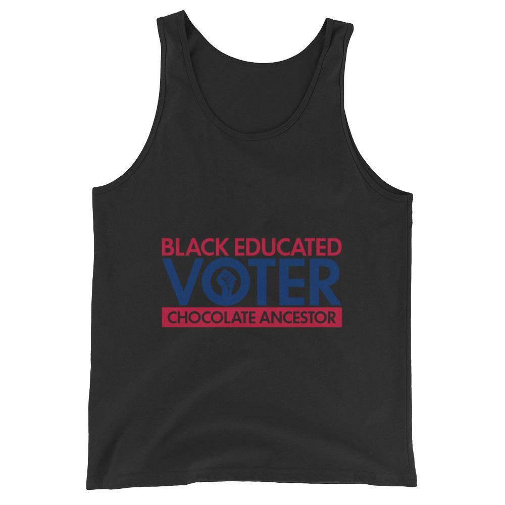 Black Educated Voter Unisex Tank Top - Chocolate Ancestor