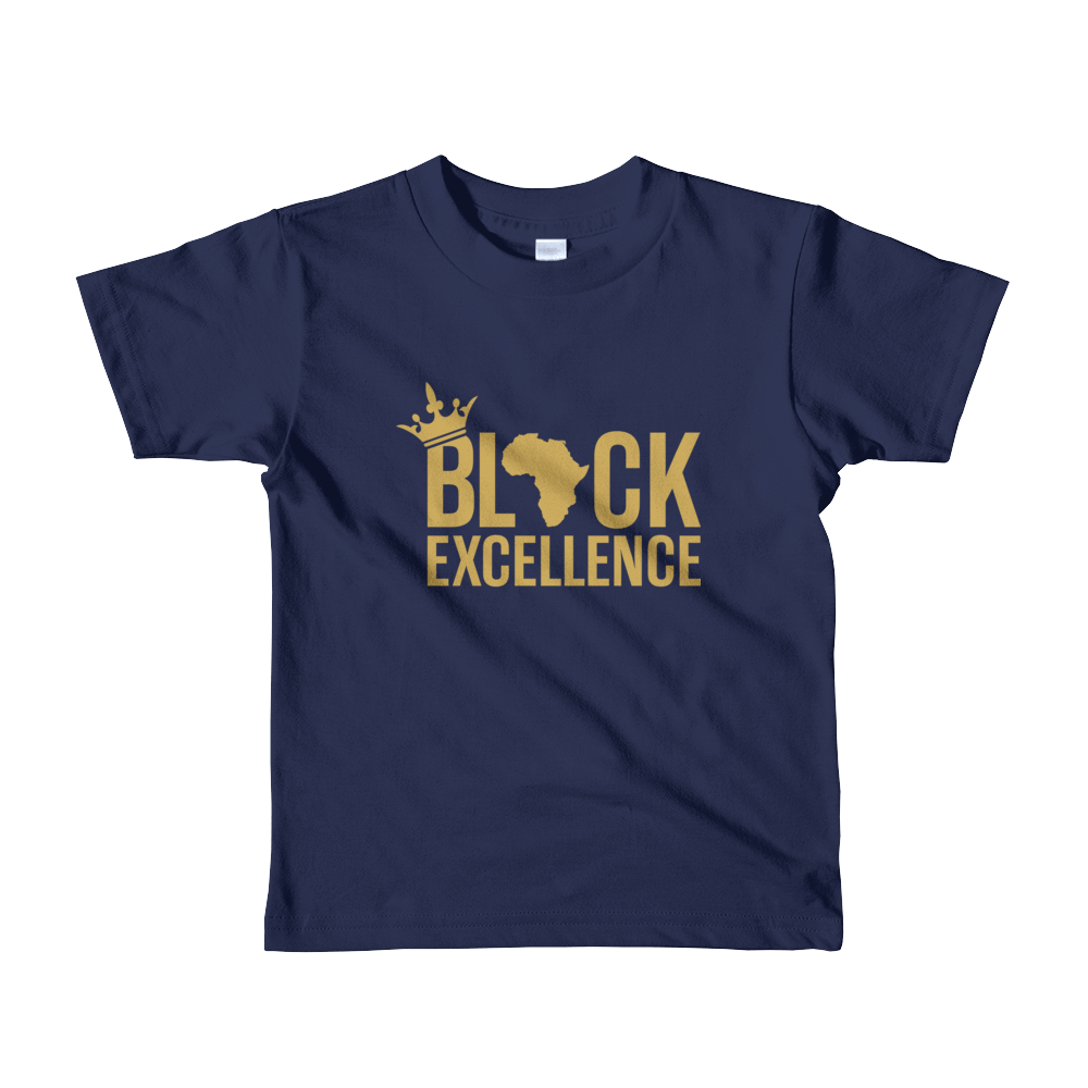 Black Excellence (Gold) Short sleeve kids t-shirt - Chocolate Ancestor
