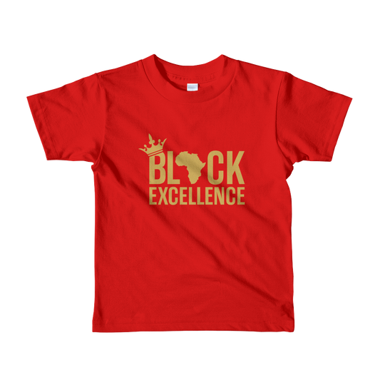 Black Excellence (Gold) Short sleeve kids t-shirt - Chocolate Ancestor