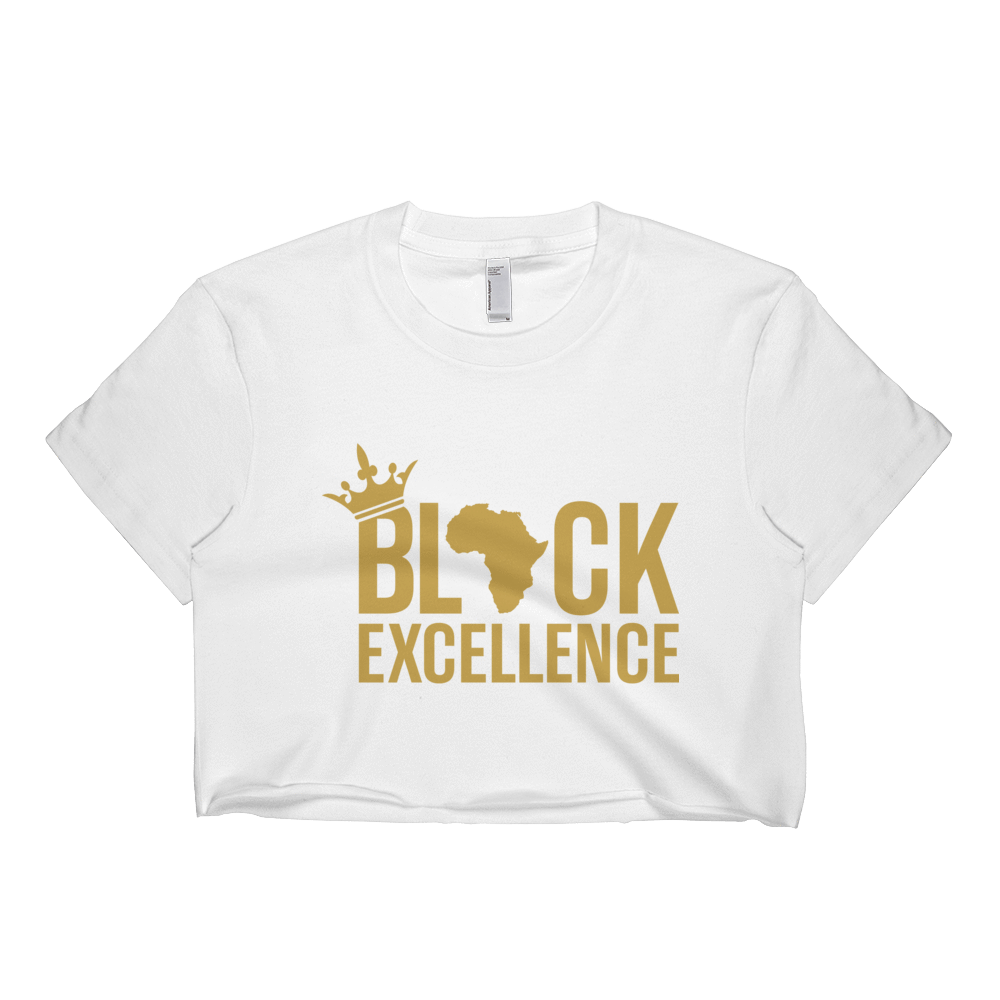 Black Excellence Short sleeve crop top - Chocolate Ancestor