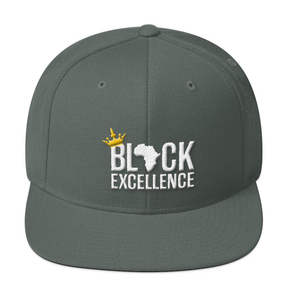 Black Excellence Wool Blend Snapback - Chocolate Ancestor