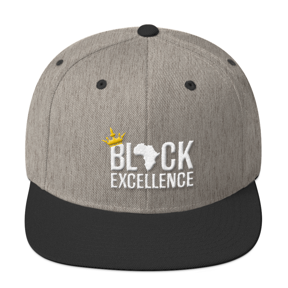 Black Excellence Wool Blend Snapback - Chocolate Ancestor