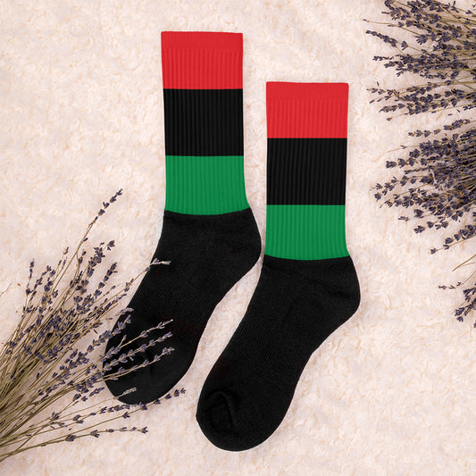 RBG Flag Black foot socks
