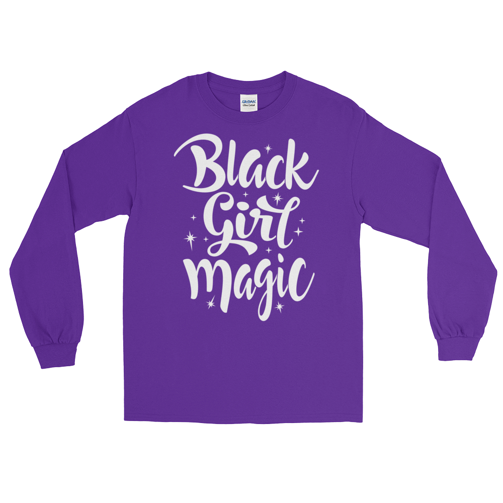 Black Girl Magic Long Sleeve T-Shirt - Chocolate Ancestor