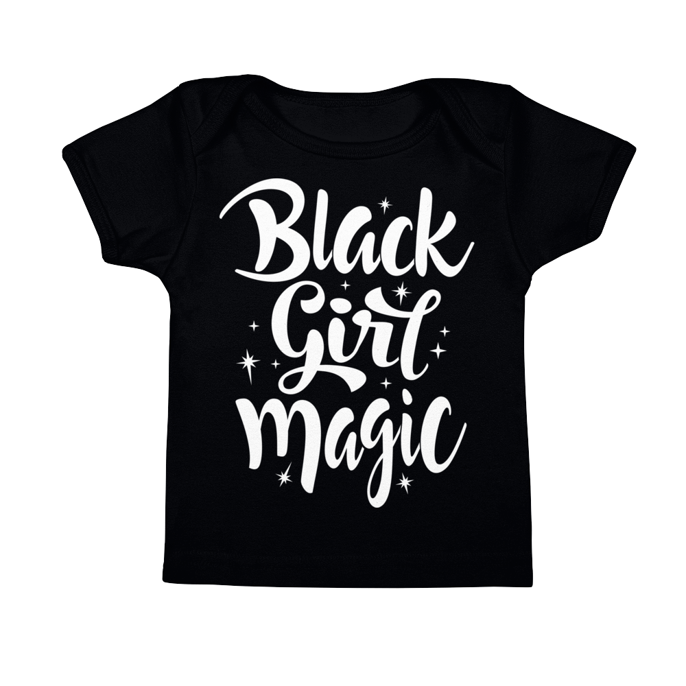 Black Girl Magic (white) Infant Tee - Chocolate Ancestor