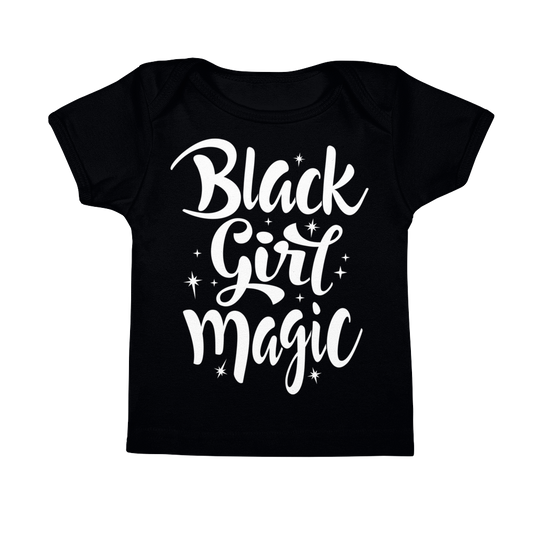 Black Girl Magic (white) Infant Tee - Chocolate Ancestor
