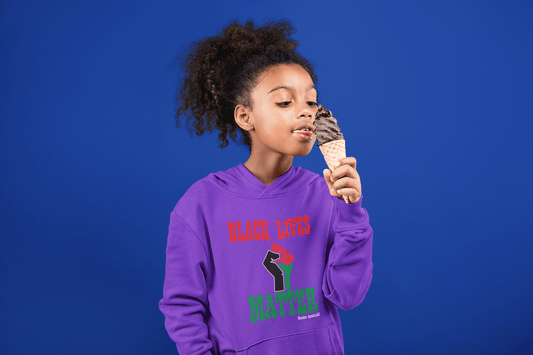 Black Lives Matter Kids' Hoodie - Chocolate Ancestor