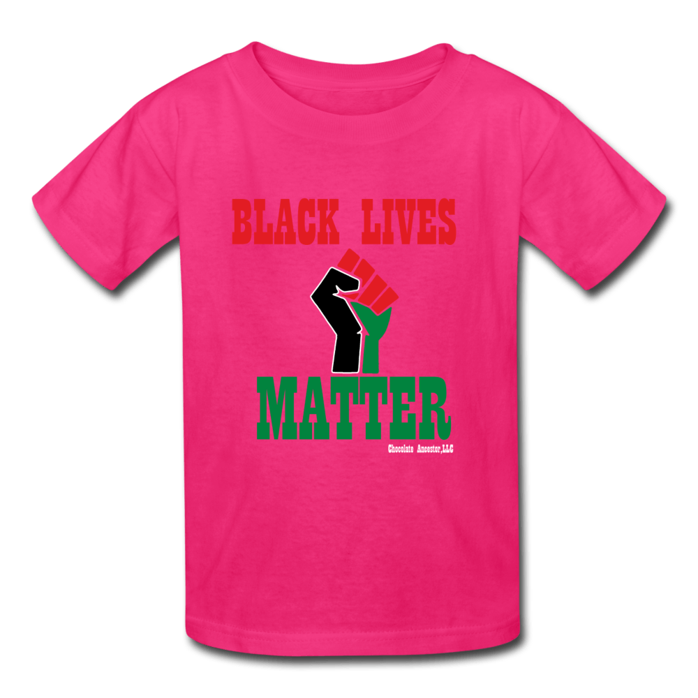 Black Lives Matter Pan African RBG Kids' T-Shirt - Chocolate Ancestor